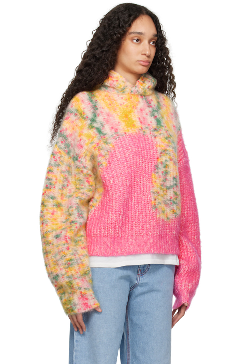 Brushed knit cotton- and wool-blend hoodie. Intarsia graphic throughout.

· Logo embroidered at hood
· Rib-knit hem and cuffs
· Dropped shoulders

Supplier color: Multi
