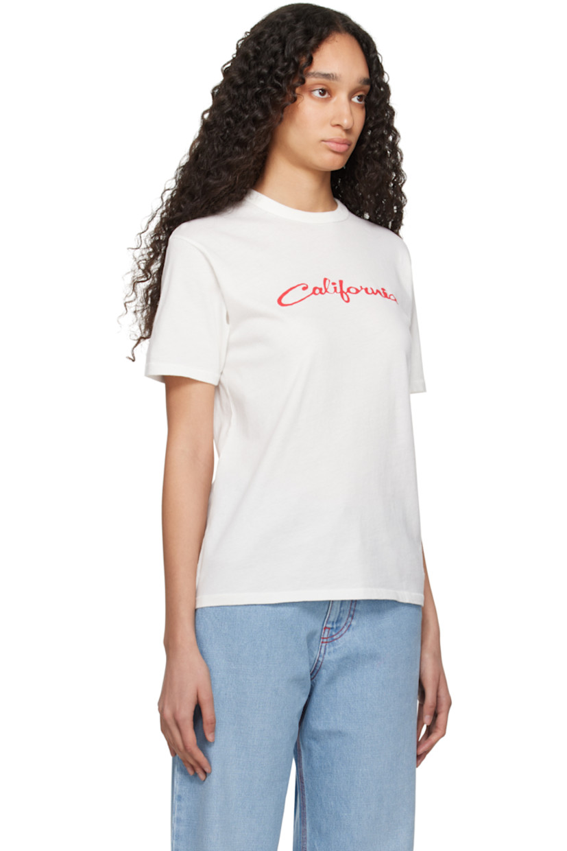 Cotton jersey T-shirt.

· Rib-knit crewneck
· Text printed at chest

Supplier color: White