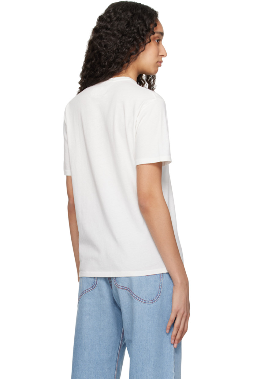 Cotton jersey T-shirt.

· Rib-knit crewneck
· Text printed at chest

Supplier color: White