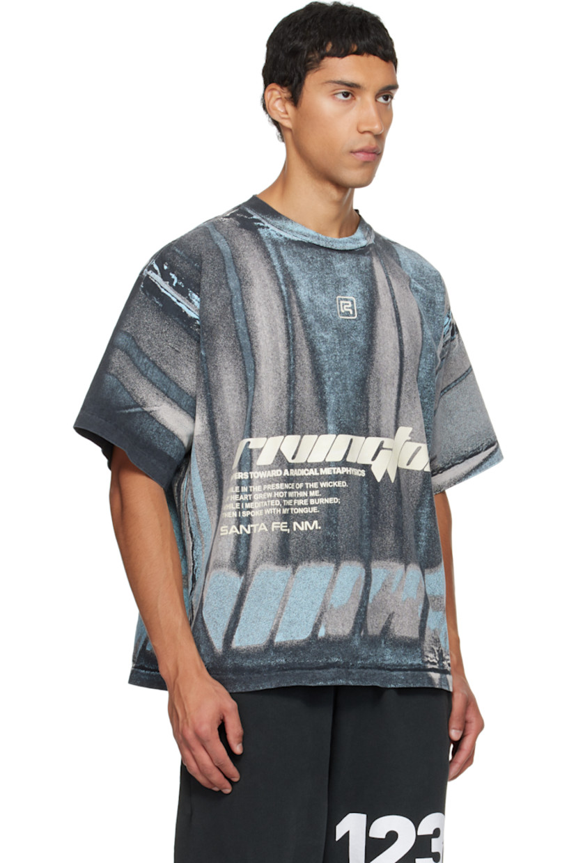 Handcrafted cotton jersey T-shirt. 

· Fading throughout 
· Rib-knit crewneck
· Logo printed at chest
· Text printed at front 
· Dropped shoulders

Supplier color: Vintage grey