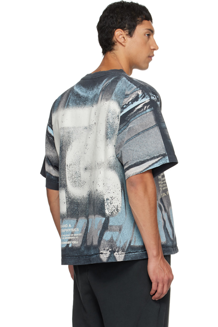 Handcrafted cotton jersey T-shirt. 

· Fading throughout 
· Rib-knit crewneck
· Logo printed at chest
· Text printed at front 
· Dropped shoulders

Supplier color: Vintage grey