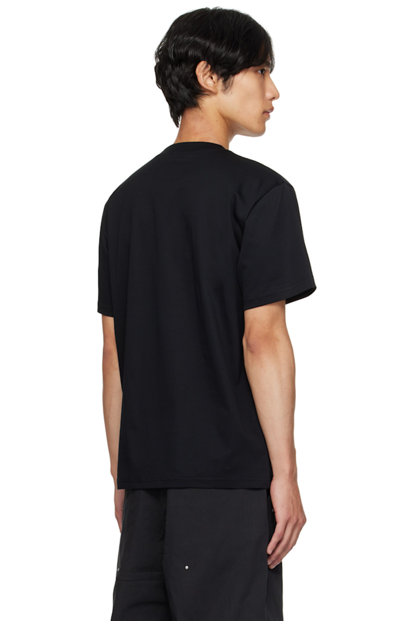 Cotton jersey T-shirt.

· Rib-knit crewneck
· Logo plaque at chest
· Darts at front

Supplier color: Black