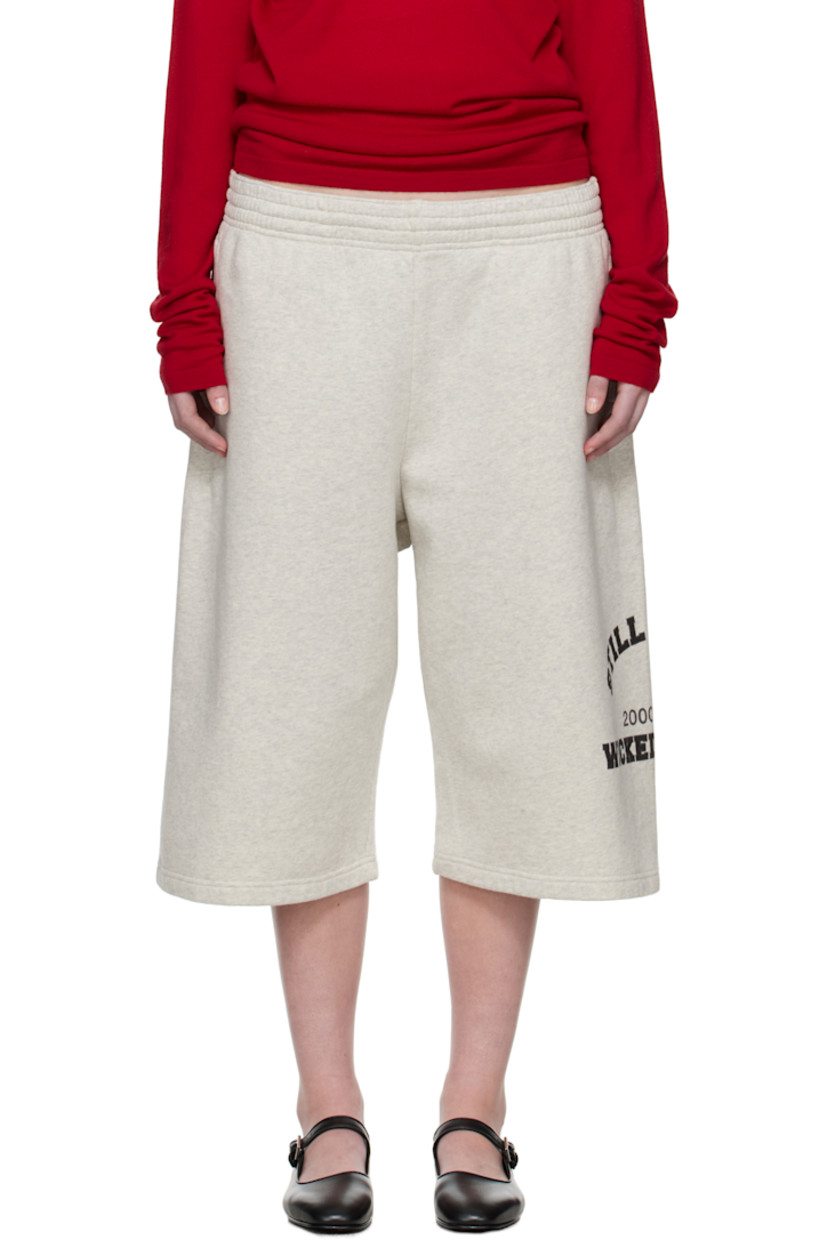 Cotton French terry shorts.

· Elasticized waistband
· Three-pocket styling
· Logo printed at outseam

Supplier color: Light Heather Grey