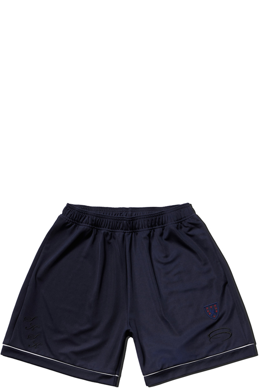 Stretch technical jersey shorts.

· Elasticized waistband
· Logos embroidered at front
· Piping in white at cuffs

Supplier color: Navy/Blue
