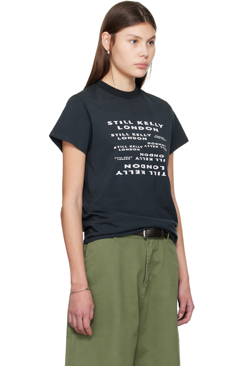 Cotton jersey T-shirt.

· Rib-knit crewneck
· Logos printed at front

Supplier color: Pirate Black