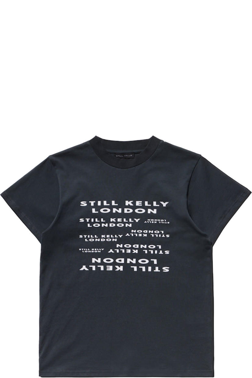 Cotton jersey T-shirt.

· Rib-knit crewneck
· Logos printed at front

Supplier color: Pirate Black