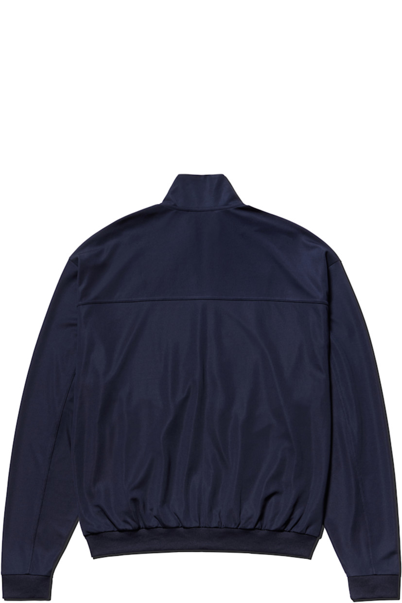 Stretch jersey track jacket.

· Stand collar
�· Zip closure
· Logo embroidered at chest
· Welt pockets at waist
· Rib-knit hem and cuffs

Supplier color: Navy