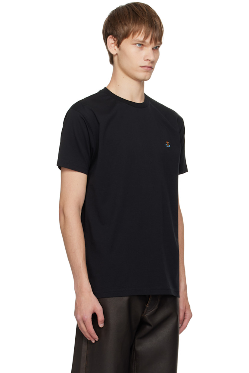 Organic cotton jersey T-shirt.

· Rib-knit crewneck
· Logo embroidered at chest

Supplier color: Black