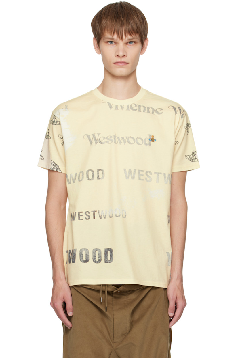 Organic cotton jersey T-shirt.

· Fading and printed logo pattern throughout
· Rib-knit crewneck
�· Logo at chest

Supplier color: Labels