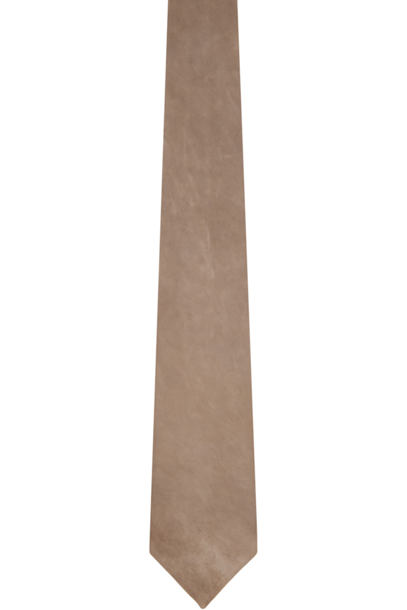 Grained leather tie.

· Fading throughout
· Keeper loop at back face
· W3.75"

Supplier color: Mauve leather