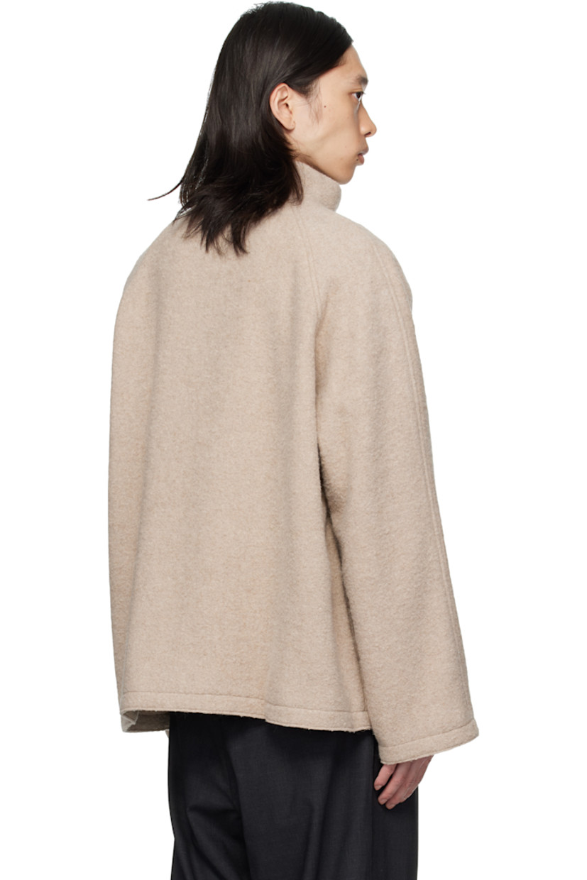 Alpaca-blend melton jacket.

· Stand collar
· Zip closure
· Seam pockets
· Raglan sleeves
· Full poplin lining

Supplier color: Blush