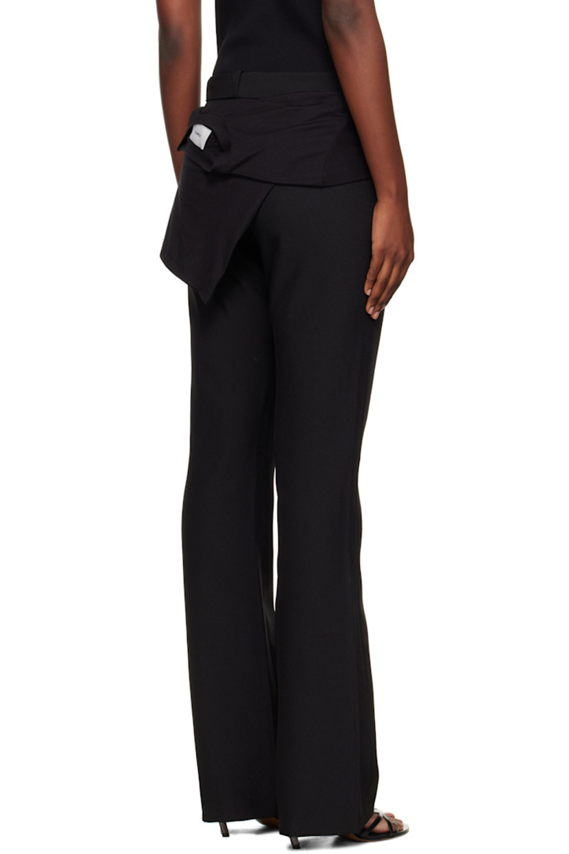 Recycled polyester twill trousers.

· Belt loops
· Three-pocket styling
· Zip fly
· Jersey overlay and self-tie fastening at front

Supplier color: Black
