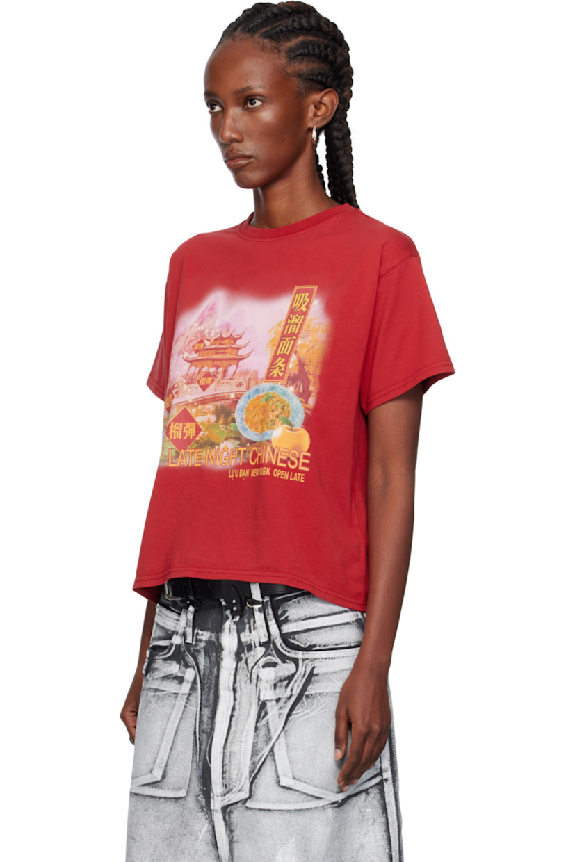 Cotton jersey T-shirt.

· Rib-knit crewneck
· Logo graphic printed at front

Supplier color: Red