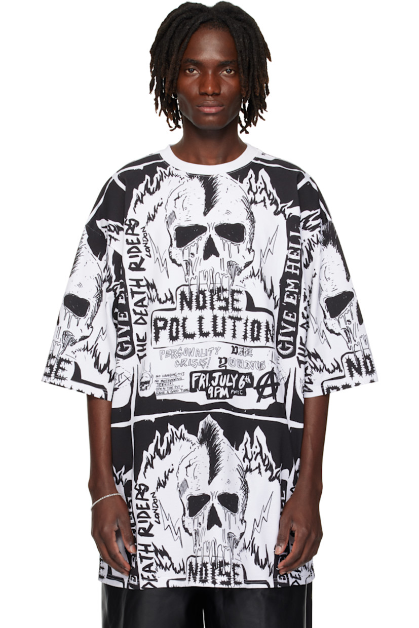 Cotton jersey T-shirt.

· Graphic printed throughout
· Rib-knit crewneck

Supplier color: Gig Flyer/White