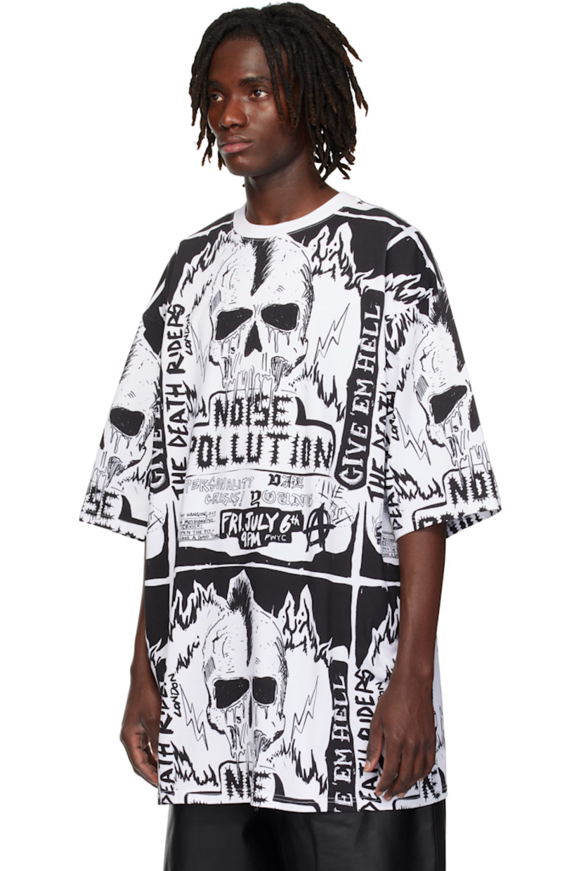 Cotton jersey T-shirt.

· Graphic printed throughout
· Rib-knit crewneck

Supplier color: Gig Flyer/White