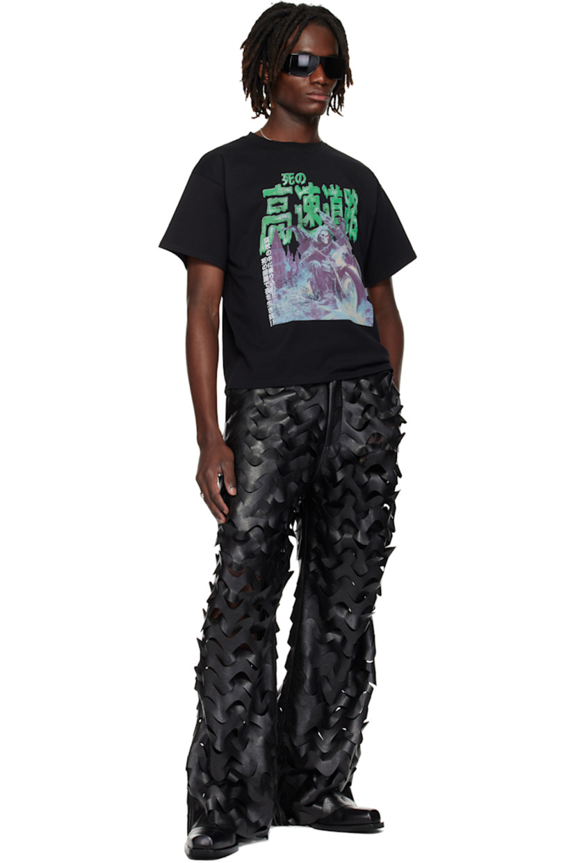 Cotton jersey T-shirt.

· Rib-knit crewneck
· Graphic printed at chest

Supplier color: Black/Green/Ghost Riders