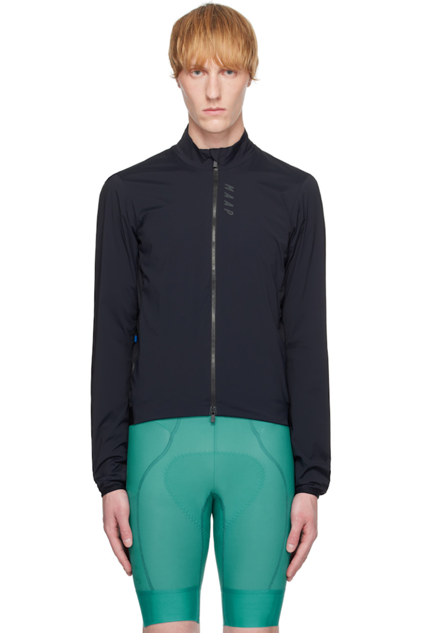Teijin Octa®-insulated stretch nylon ripstop jacket.

· Packs into waist zip pocket
· Lightweight and windproof
· Stand collar
· Two-way zip closure
· Reflective logo printed at chest and back
· Reflective trim at zip pockets
· Logo-woven elasticized hem
· Elasticized cuffs
· Partially lined
· Logo-engraved black hardware
· Total weight: 225 g

Supplier color: Black