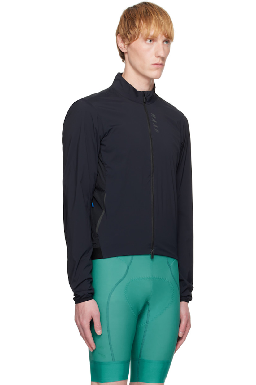 Teijin Octa®-insulated stretch nylon ripstop jacket.

· Packs into waist zip pocket
· Lightweight and windproof
· Stand collar
· Two-way zip closure
· Reflective logo printed at chest and back
· Reflective trim at zip pockets
· Logo-woven elasticized hem
· Elasticized cuffs
· Partially lined
· Logo-engraved black hardware
· Total weight: 225 g

Supplier color: Black