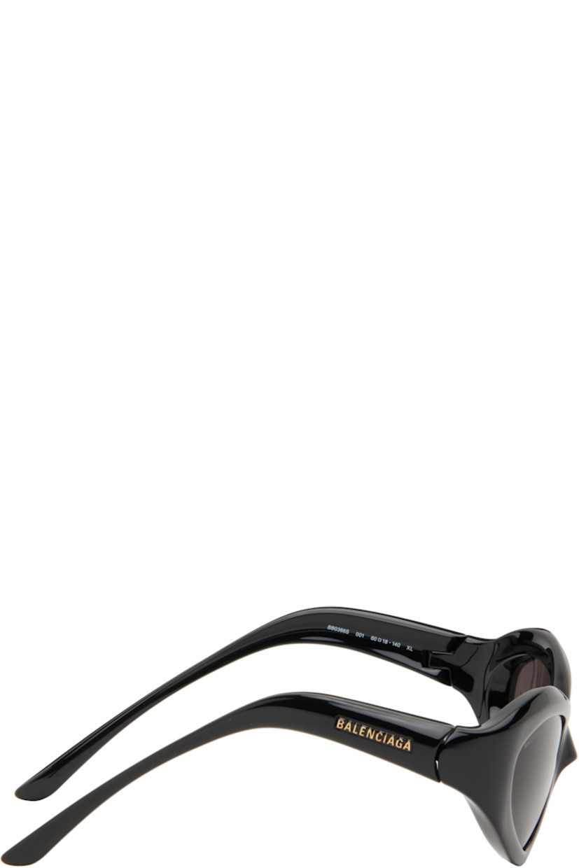 Cat-eye injection-molded nylon-frame sunglasses in black.

· Bio-based nylon
· Gray lenses
· 100% UVA/UVB protection, category 3
· Logo etched at lens
· Logo hardware at temples
· Includes case
· Size: 60.18 140

Supplier color: Black