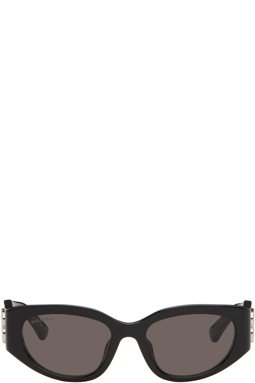 Cat-eye Eastman Acetate Renew™-frame sunglasses in black.

· Gray lenses
· 100% UVA/UVB protection, category 3
· Logo etched at lens 
· Integrated nose pads
· Crystal-cut logo hardware at hinges
· Includes case
· Size: 55.19 125

Supplier color: Black