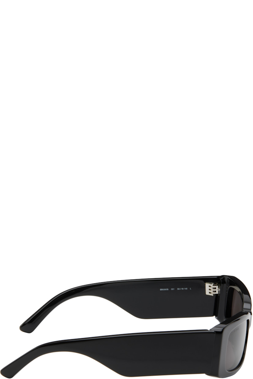 Rectangular acetate-frame sunglasses in black. 

· Gray lenses
· 100% UVA/UVB protection, category 1 
· Logo etched at lens
· Integrated nose pads
· Logo printed at temple
· Includes case
· Size: 56.18 140 

Supplier color: Black/Black/Grey