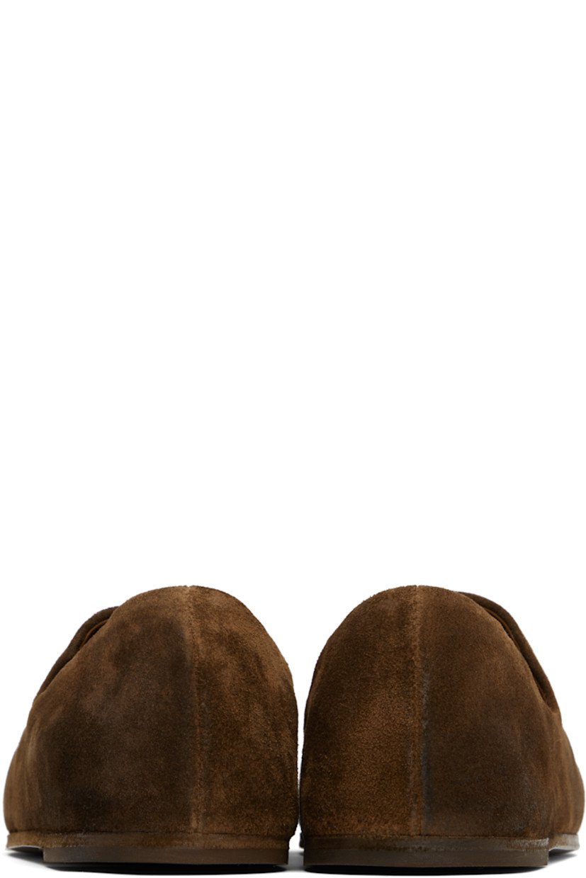 Suede loafers in brown.

· Buffed leather lining
· Rubber heel 
· Leather sole

Supplier color: Chocolate