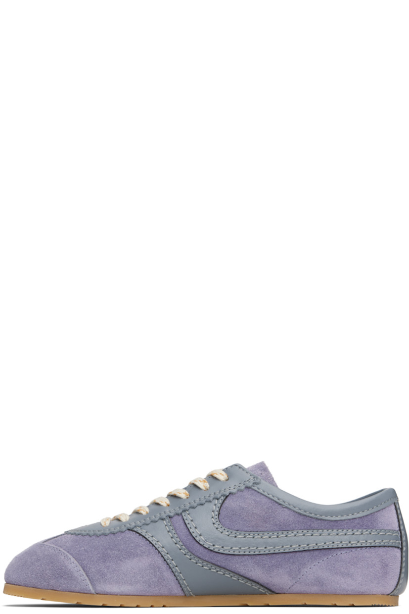 Low-top calfskin suede and buffed calfskin sneakers.

· Serrated edge at vamp
· Lace-up closure
· Logo printed at tongue
· Treaded rubber sole

Supplier color: Mauve
