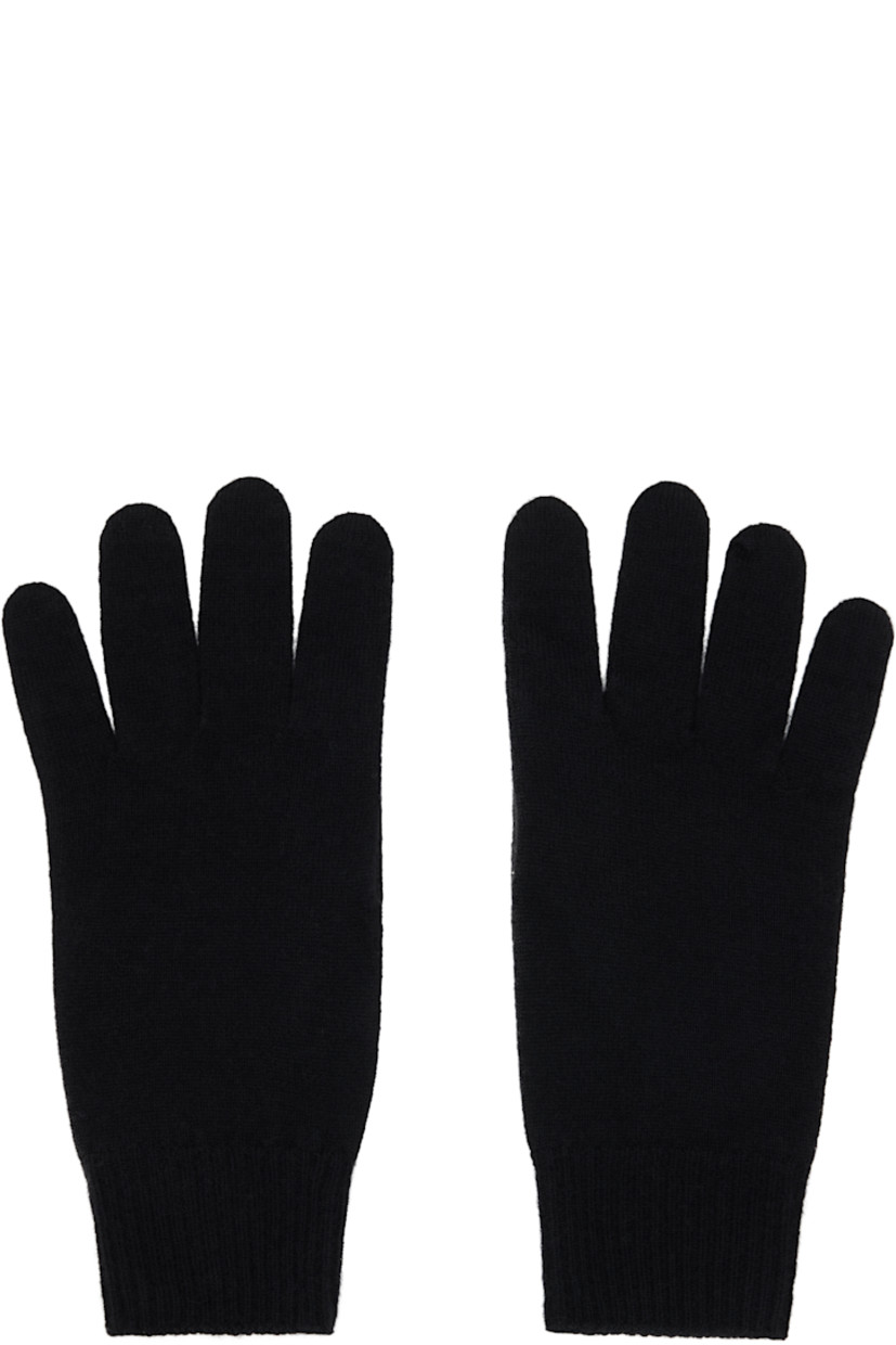 Brushed knit stretch cashmere-blend gloves. Rib-knit cuffs.

Supplier color: Black