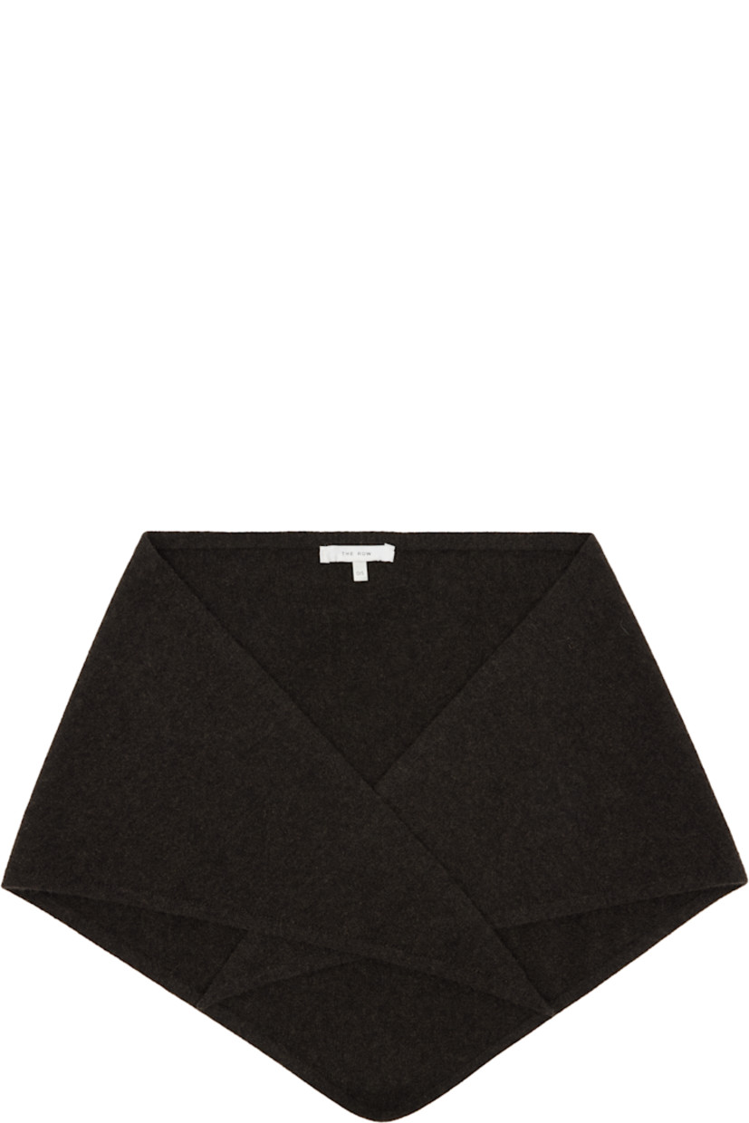 Triangular brushed knit cashmere scarf.

L48" x W18.25"

Supplier color: Brown melange
