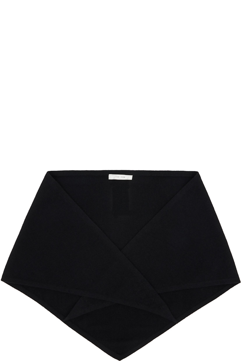 Triangular brushed knit cashmere scarf.

L48" x W18.25"

Supplier color: Black