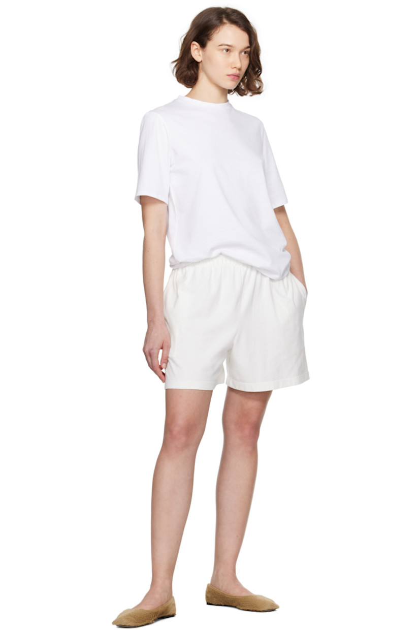 Brushed cotton jersey shorts. 

· Elasticized waistband
· Two-pocket styling 

Supplier color: Off white