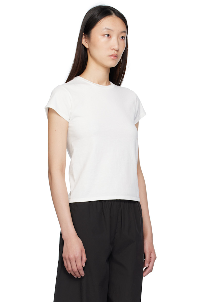 Cotton jersey T-shirt.

· Rib-knit crewneck
· Central seam at back

Supplier color: Off white