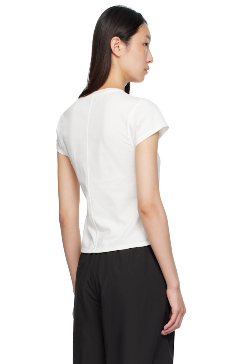 Cotton jersey T-shirt.

· Rib-knit crewneck
· Central seam at back

Supplier color: Off white