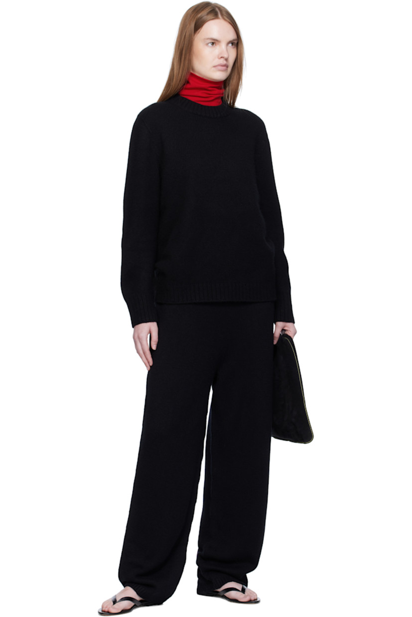 Knit cashmere lounge pants. Rib-knit elasticized waistband.

Supplier color: Black