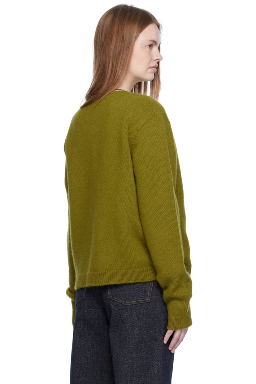 Knit cashmere- and mohair-blend sweater.

· Round neck
· Rib-knit hem and cuffs

Supplier color: Khaki