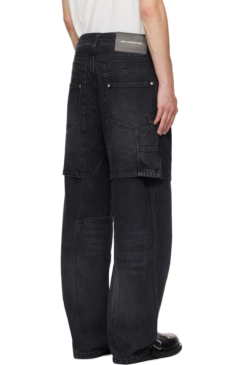 Non-stretch denim jeans.

· Fading throughout
· Shorts-style overlay
· Belt loops
· Four-pocket styling
· Zip fly
· Patch pockets at outseam

Supplier color: Washed black
