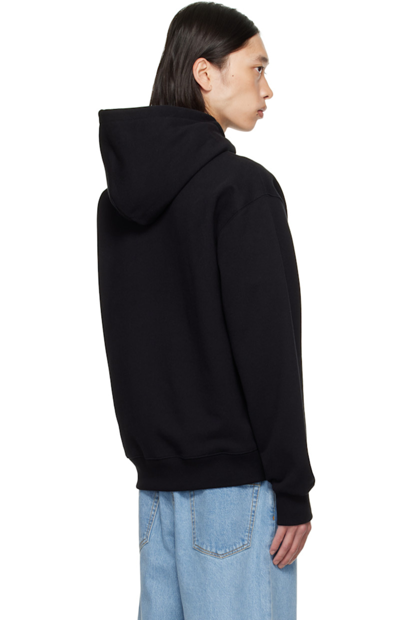French terry hoodie.

· Drawstring at hood
· Logo and graphic embroidered at front
· Kangaroo pocket
· Rib-knit hem and cuffs
· Dropped shoulders

Supplier color: Black