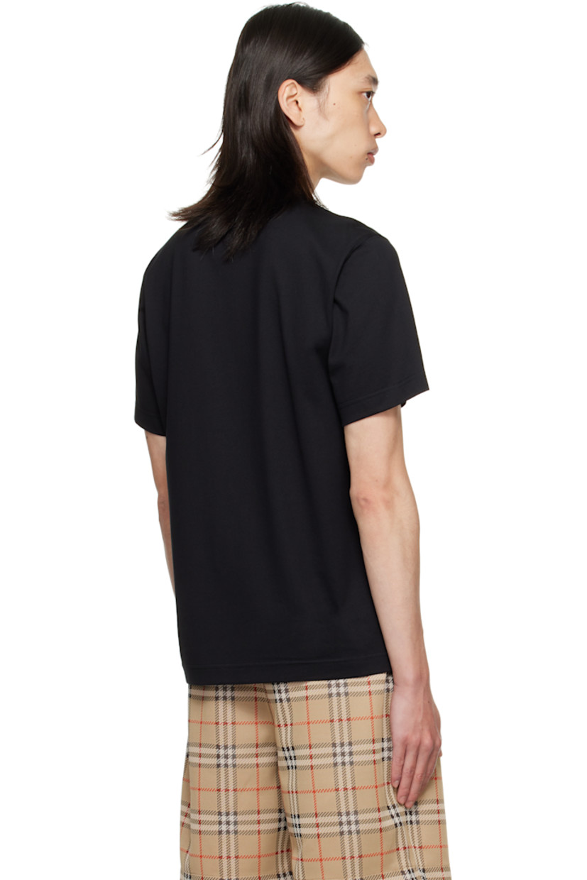 Cotton jersey T-shirt.

· Rib-knit crewneck
· Graphic patch and embroidered logo at chest

Supplier color: Black