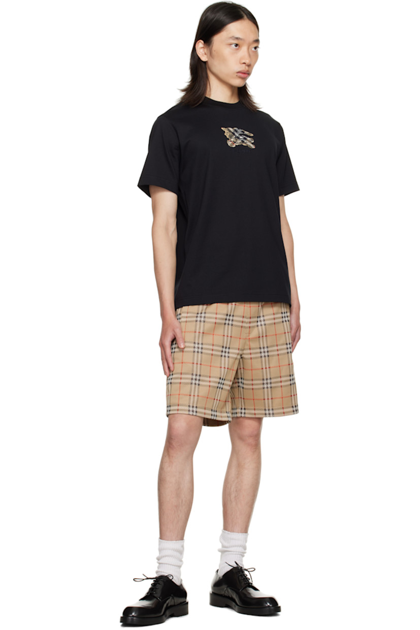 Cotton jersey T-shirt.

· Rib-knit crewneck
· Graphic patch and embroidered logo at chest

Supplier color: Black