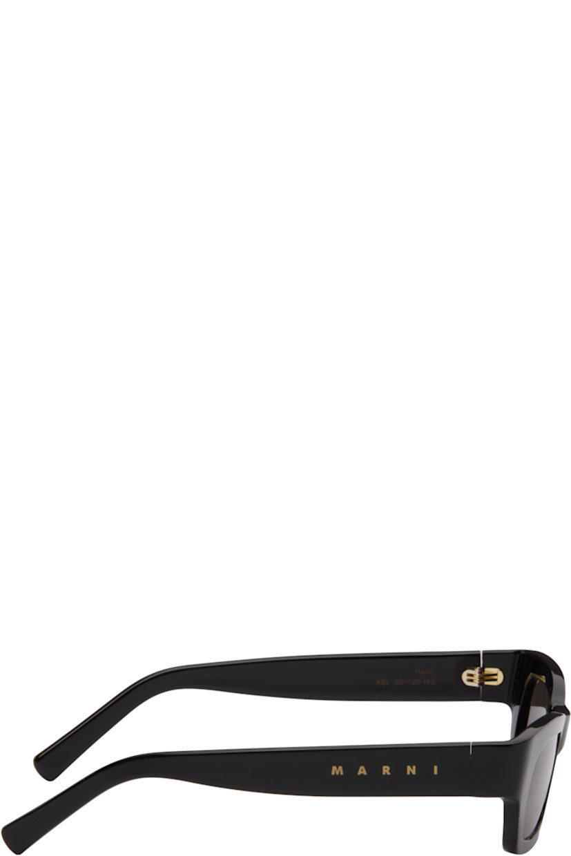 Handcrafted rectangular acetate-frame sunglasses in black.

· Gray Carl Zeiss lenses
· Integrated nose pads
· Inset logo hardware at temples
· Includes pouch
· Size: 50.20 140

Part of the Marni x RETROSUPERFUTURE collaboration.

Supplier color: Black