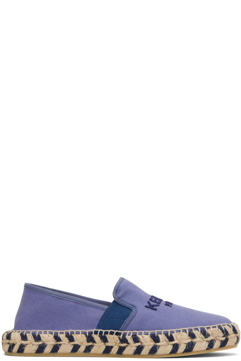 Cotton canvas espadrilles.

· Logo embroidered at vamp
· Collapsible heel counter
· Blanket stitching at welt
· Braided jute midsole
· Treaded rubber sole

Supplier color: Lavender