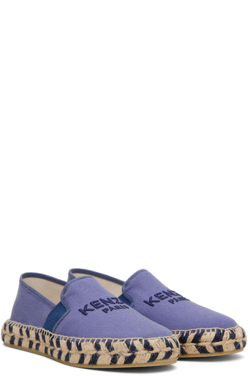 Cotton canvas espadrilles.

· Logo embroidered at vamp
· Collapsible heel counter
· Blanket stitching at welt
· Braided jute midsole
· Treaded rubber sole

Supplier color: Lavender