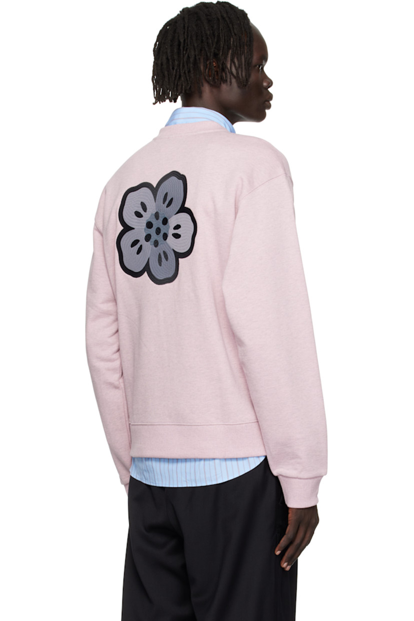 GOTS-certified organic cotton French terry sweatshirt.

· Rib-knit crewneck, hem, and cuffs 
· Embroidered logo patch at chest
· Logo embroidered at chest and back

Supplier color: Rose