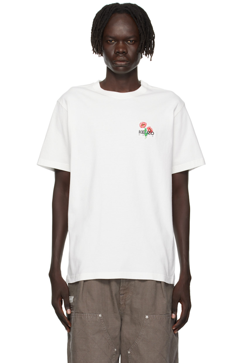Organic cotton jersey T-shirt.

· GOTS-certified
· Rib-knit crewneck
· Logo graphic embroidered at chest

Supplier color: Off white