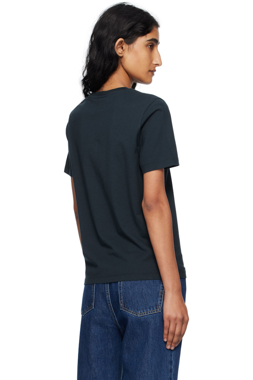 Cotton jersey T-shirt.

· Rib-knit crewneck
· Embroidered logo patch at chest

Supplier color: Classic navy