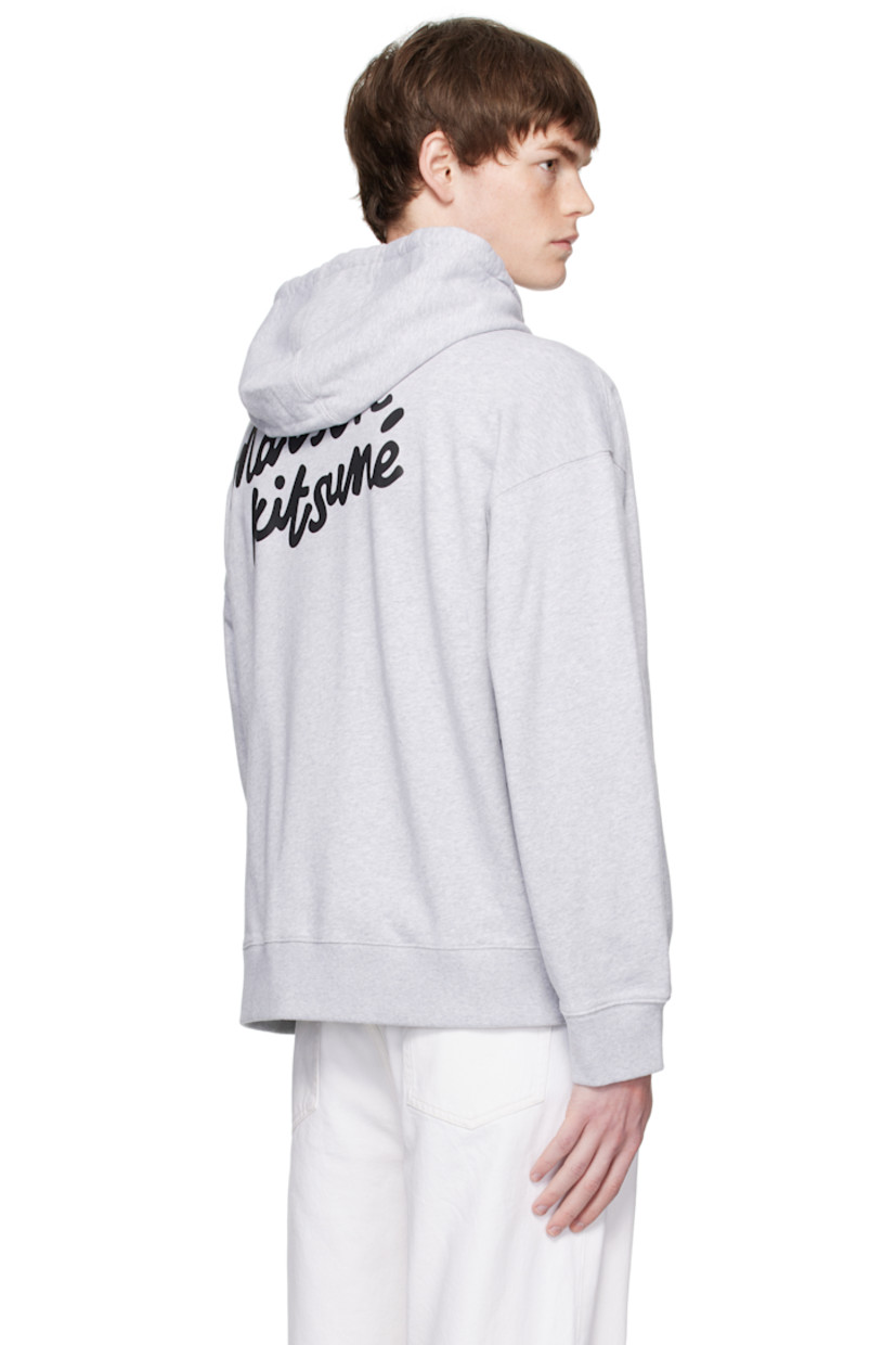 Cotton French terry hoodie. 

· Drawstring at hood
· Logo printed at chest and back
· Rib-knit cuffs and hem 

Supplier color: Light Grey melange