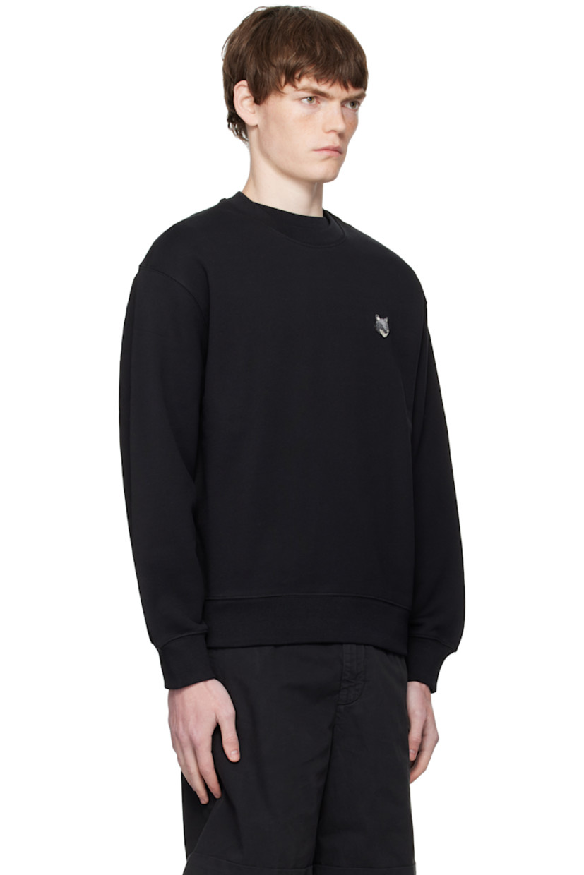 Cotton French terry sweatshirt.

· Rib-knit crewneck, cuffs, and hem
· Logo patch embroidered at chest

Supplier color: Black