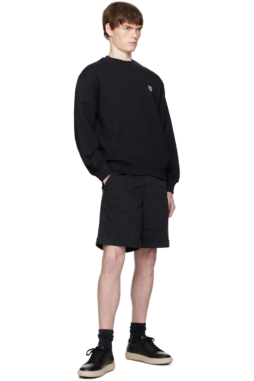 Cotton French terry sweatshirt.

· Rib-knit crewneck, cuffs, and hem
· Logo patch embroidered at chest

Supplier color: Black
