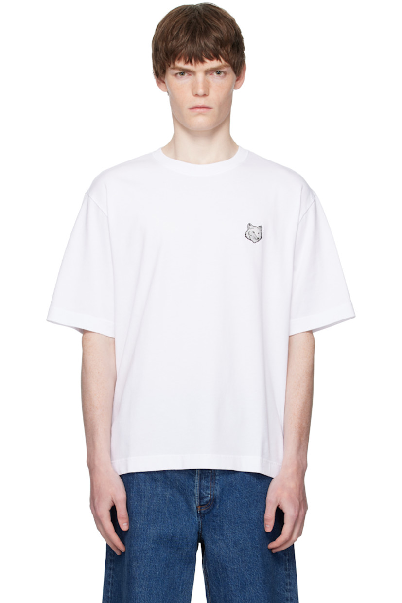 Cotton jersey T-shirt

· Rib-knit crewneck
· Logo embroidered at chest
· Tennis-tail hem

Supplier color: White