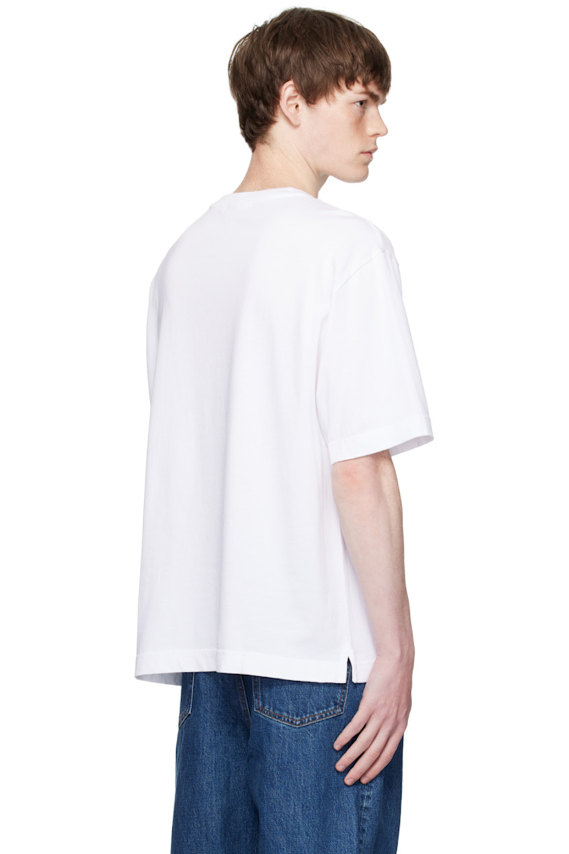 Cotton jersey T-shirt

· Rib-knit crewneck
· Logo embroidered at chest
· Tennis-tail hem

Supplier color: White